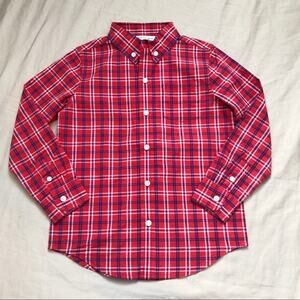 NWT Janie and Jack Poplin Red Plaid Button Down Shirt: Size 3T